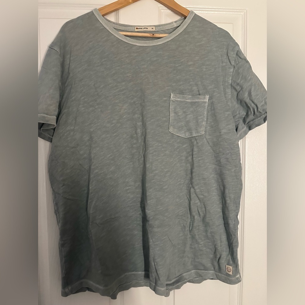 Men's Gray/blue T-Shirt with Pocket